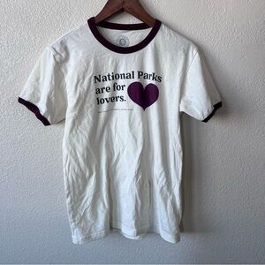 Parks Project White and Purple Short Sleeve Tee